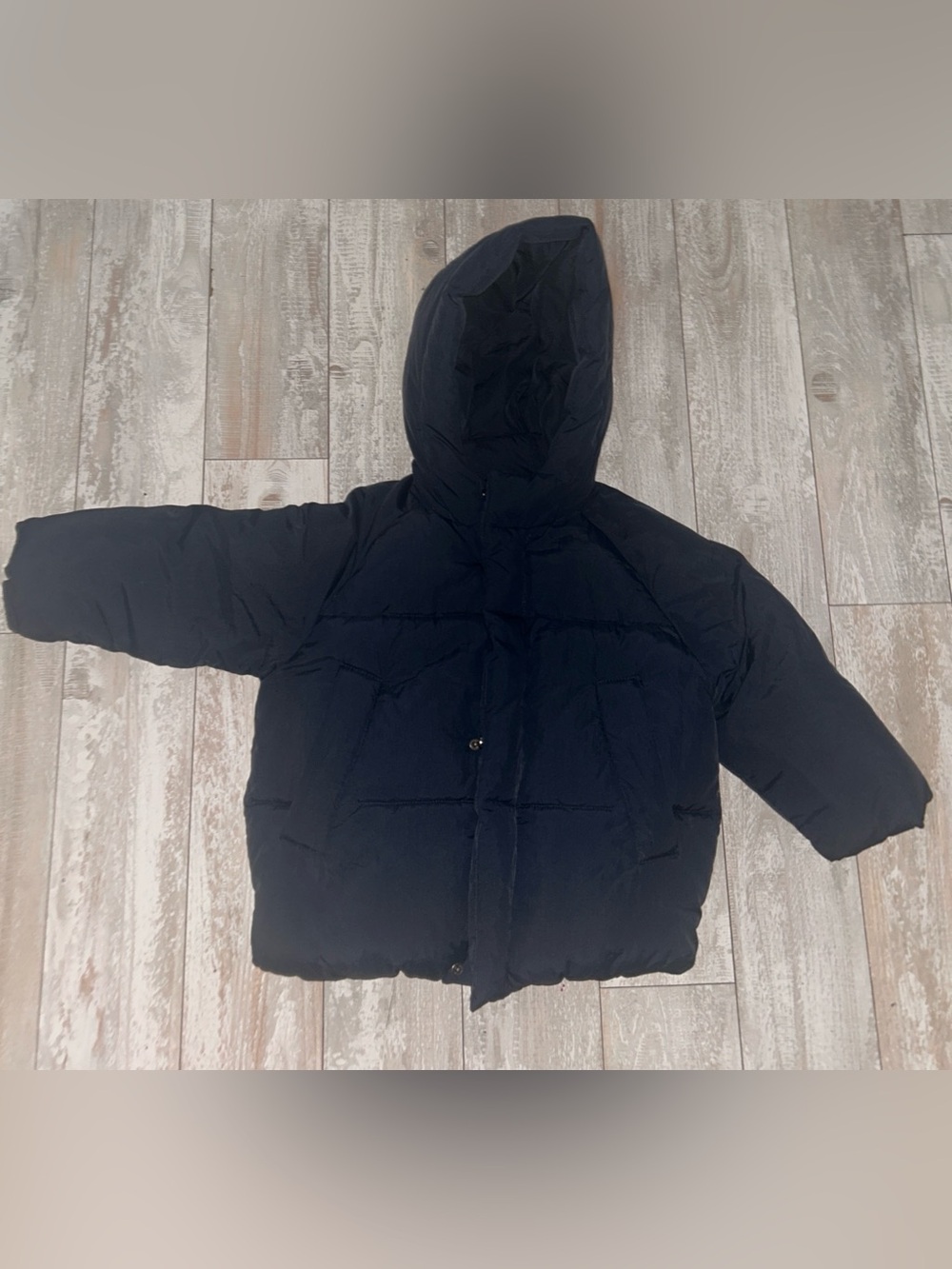 Zara Kids Black Hooded Puffer Jacket